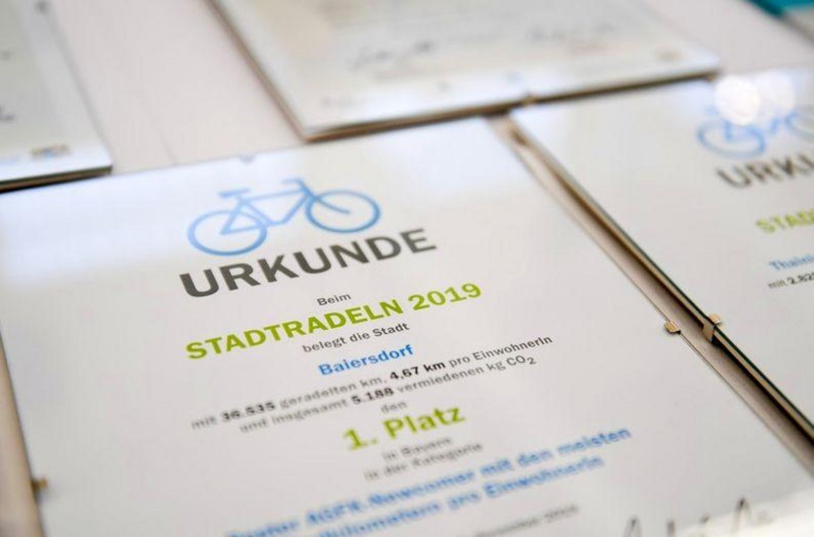 Urkunde Stadtradeln 2019